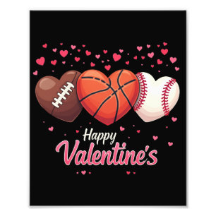 Impression Photo Journée des Valentines de baseball de football de