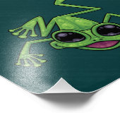 Impression Photo Joyeuse grenouille verte (Coin)