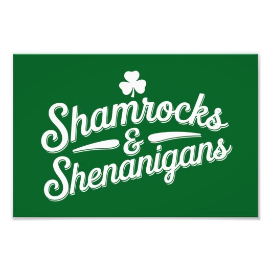 Impression Photo Joyeuse Saint-Patrick Chance Trèfle&Shenanigans (Devant)