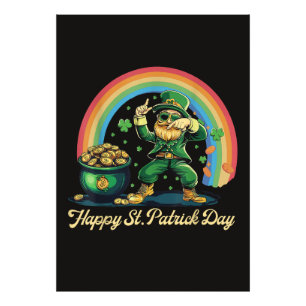 Impression Photo Joyeuse St Patrick journée drôle Leprechaun