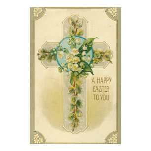 Impression Photo Joyeuses Pâques à Vous - Carte Postale Antique,