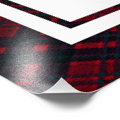 Impression Photo Joyeuses Vacances Rouge Plaid (Coin)
