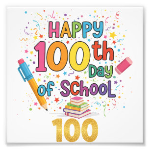 Impression Photo Joyeux 100e jour d'école