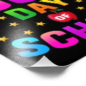 Impression Photo Joyeux 100e jour d'école pour enseignants et étudi (Coin)