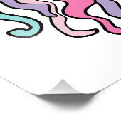 Impression Photo Joyeux bébé méduse souriant avec des bulles. (Coin)