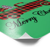 Impression Photo Joyeux Camion de Noël Cheetah Trees (Coin)