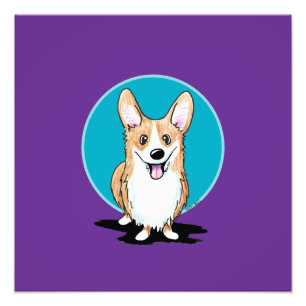 Impression Photo Joyeux Chien de Corgi