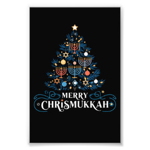 Impression Photo Joyeux Chrismukkah Fête juive Hanukkah