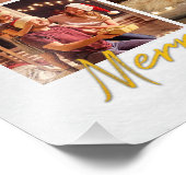 Impression Photo Joyeux Noël moderne Famille Vacances Multi (Coin)