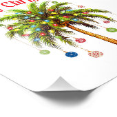 Impression Photo Joyeux Noël Palm Tree Light Hawaiian Tropical (Coin)