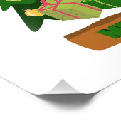 Impression Photo Joyeux Noël près de la cheminée bonfire xmas arbre (Coin)