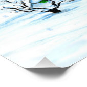 Impression Photo Joyeux Noël ! Snowman avec chat et chiot (Coin)