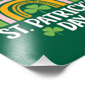 Impression Photo Joyeux Saint Patrick's Day Shamrock arc-en-ciel (Coin)