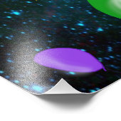 Impression Photo Joyeux Tardigrade flottant à travers l'espace et l (Coin)