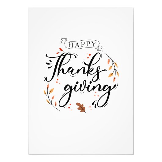 Impression Photo Joyeux Thanksgiving (Devant)