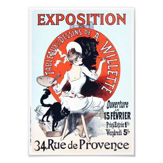 Impression Photo Jules Cheret Exposition Art Nouveau Imprimer (Devant)