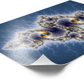 Impression Photo Julia In Blue - Art Fractal (Coin)