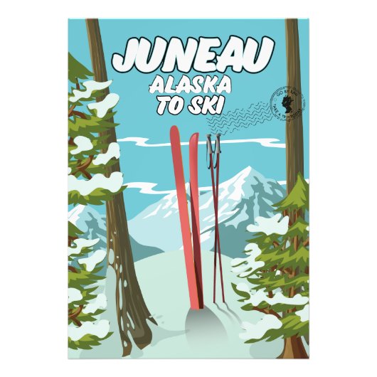 Impression Photo Juneau Alaska Pour Skier (Devant)
