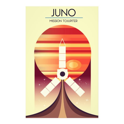 Impression Photo Juno - Mission à Jupiter Art spatial (Devant)