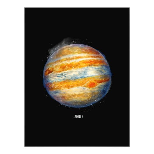 Impression Photo Jupiter Planet Artwork - Illustration de l'espace (Devant)
