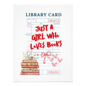 Impression Photo Just a Girl Who Loves Books (Devant)