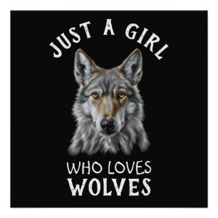 Impression Photo Juste une fille qui aime les loups