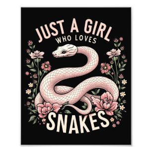 Impression Photo Juste une fille qui aime les serpents