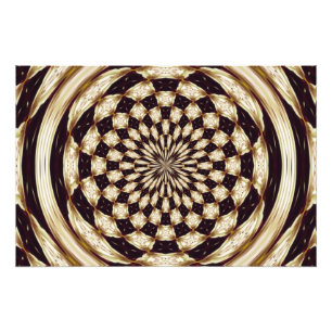 Impression Photo Kaleidoscope de fleur de mandala décor en ivoire