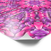 Impression Photo Kaleidoscope Vintage rose et violet (Coin)