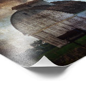 Impression Photo Kalona, Iowa Grange Blanche Aux Oiseaux (Coin)