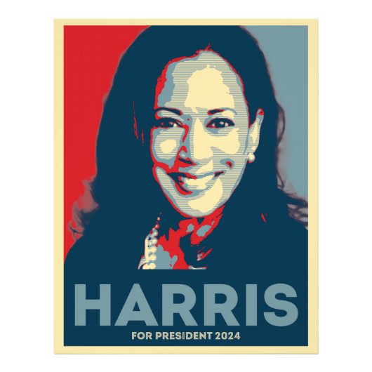 Impression Photo Kamala Harris pour le président 2024 - Hope (Devant)