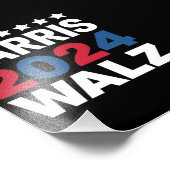 Impression Photo Kamala Harris Walz, Présidente Vice-Présidente (Coin)