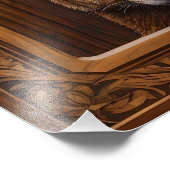 Impression Photo Kangaroo en bois 3D australien (Coin)