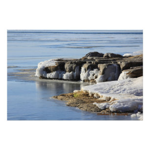 Impression Photo Kansas Wilson Lake Icy Shore Photo/Poster