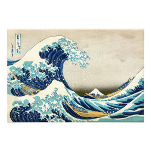 Impression Photo Katsushika Hokusai - La Grande vague au large de K