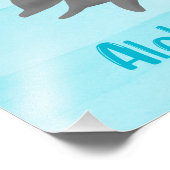 Impression Photo Keiki Aquarelle Dauphin Vague (Coin)