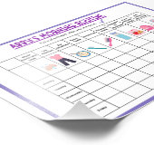 Impression Photo Kids Morning Routine Checklist with Cute Icons (Coin)