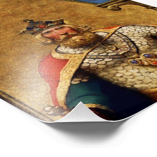 Impression Photo "King Arthur" par NC Wyeth (Coin)