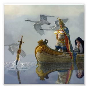 Impression Photo "King Arthur Takes the Sword" par NC Wyeth