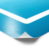 Impression Photo Kitten adorable avec Arrière - plan bleu (Coin)