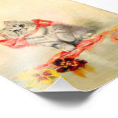Impression Photo Kitten avec ruban rouge (Coin)