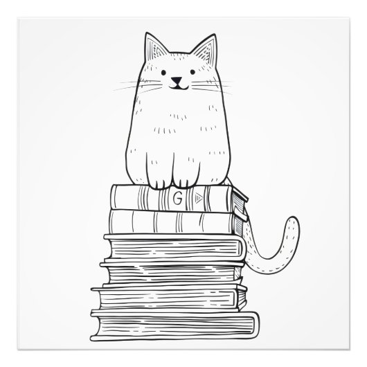 Impression Photo Kitten sur livres (Devant)