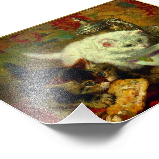 Impression Photo Kittens Tea Party (Coin)