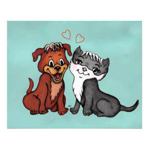 Impression Photo Kitty et Puppy