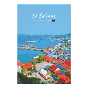 Impression Photo Ko Sichang, Thaïlande - Vue animée du port