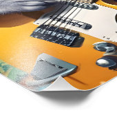 Impression Photo Koala jouant de la guitare, du graffiti (Coin)