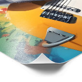 Impression Photo Koala jouant de la guitare, du graffiti (Coin)