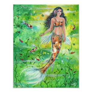 Impression Photo Koi mermaid Lily par Renee Lavoie