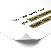 Impression Photo La bravoure ressemble à la peur | Citation motivan (Coin)