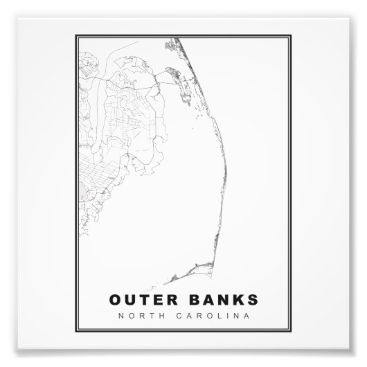 Impression Photo La carte des Outer Banks (Devant)